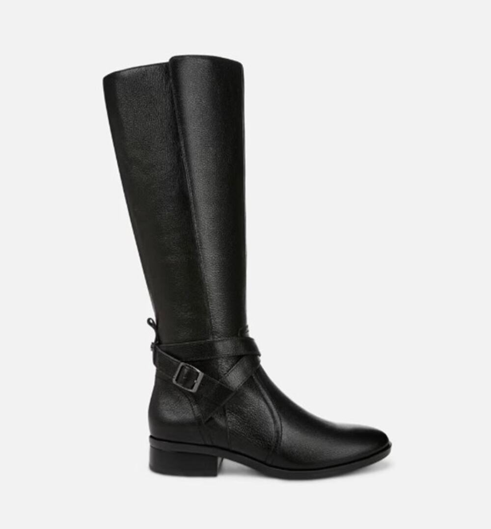 Naturalizer Rena 2 Riding Boots Knee High Black Leather Size 9.5 NIB Sleek Comfy